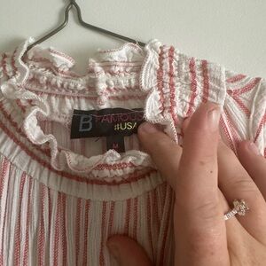 Women's Striped Top - Red and White